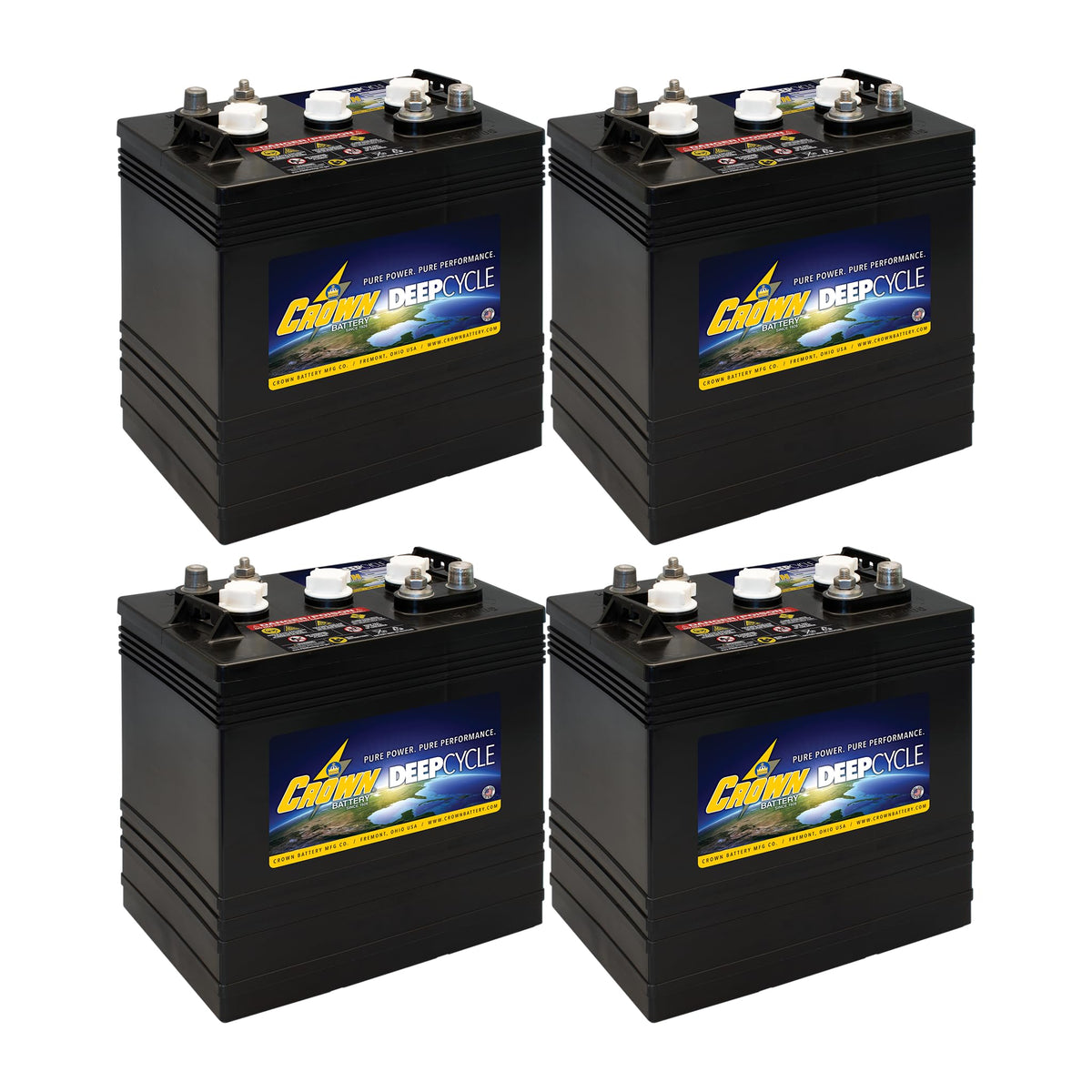 6V 260Ah Flooded Lead Acid Deep Cycle Battery Pack of 4 G431
