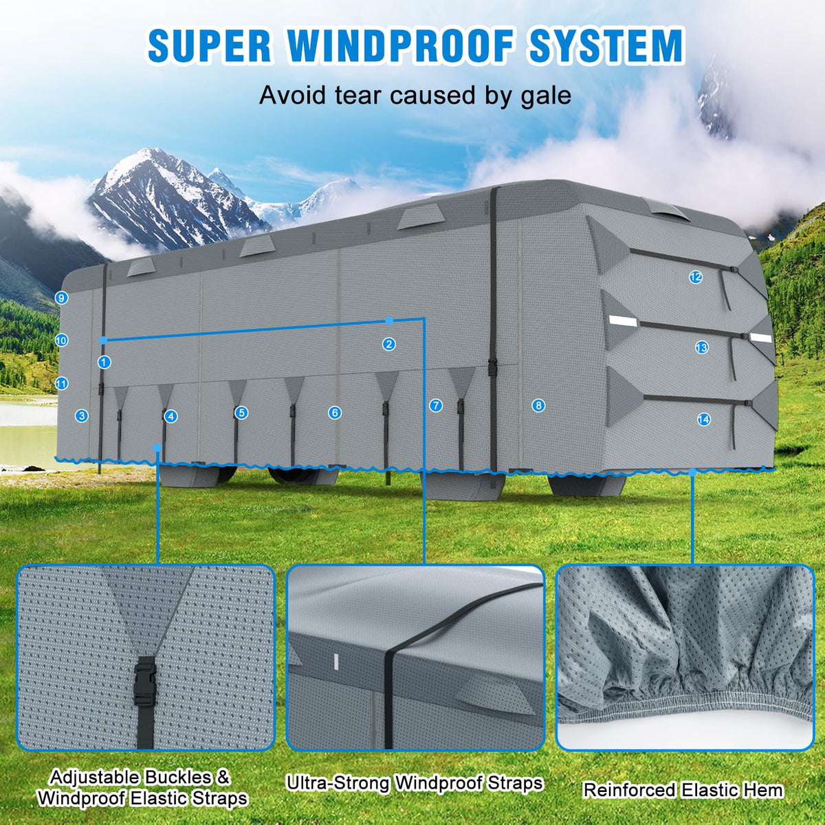 37'-40' Class A Motorhome RV Cover Z70318