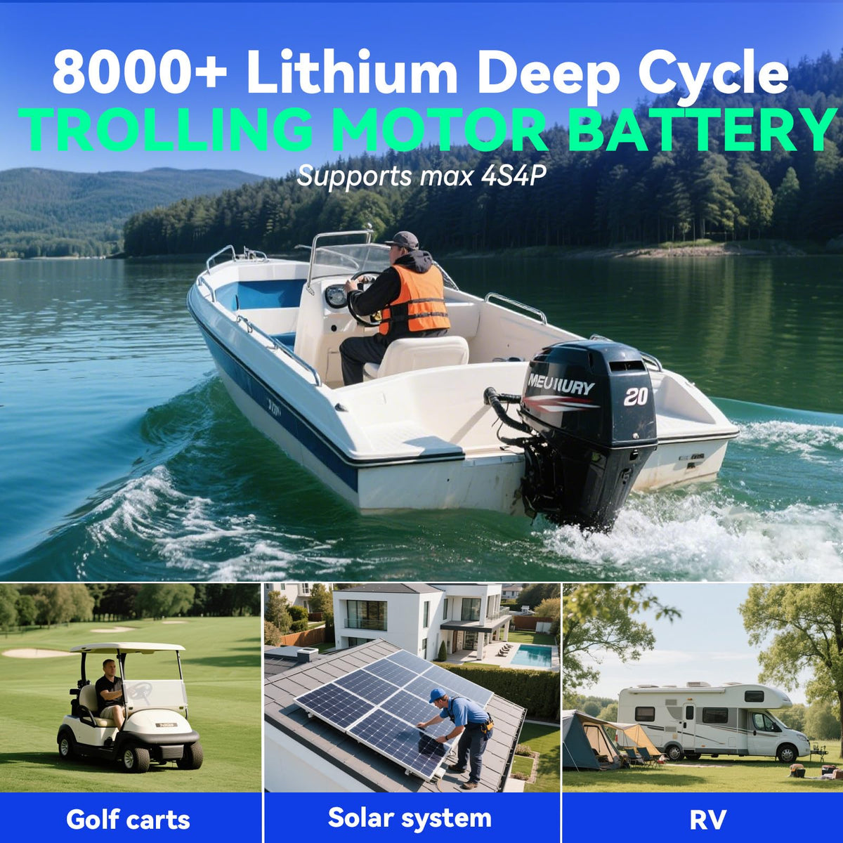12V 100Ah LiFePO4 Battery 2 Pack I434