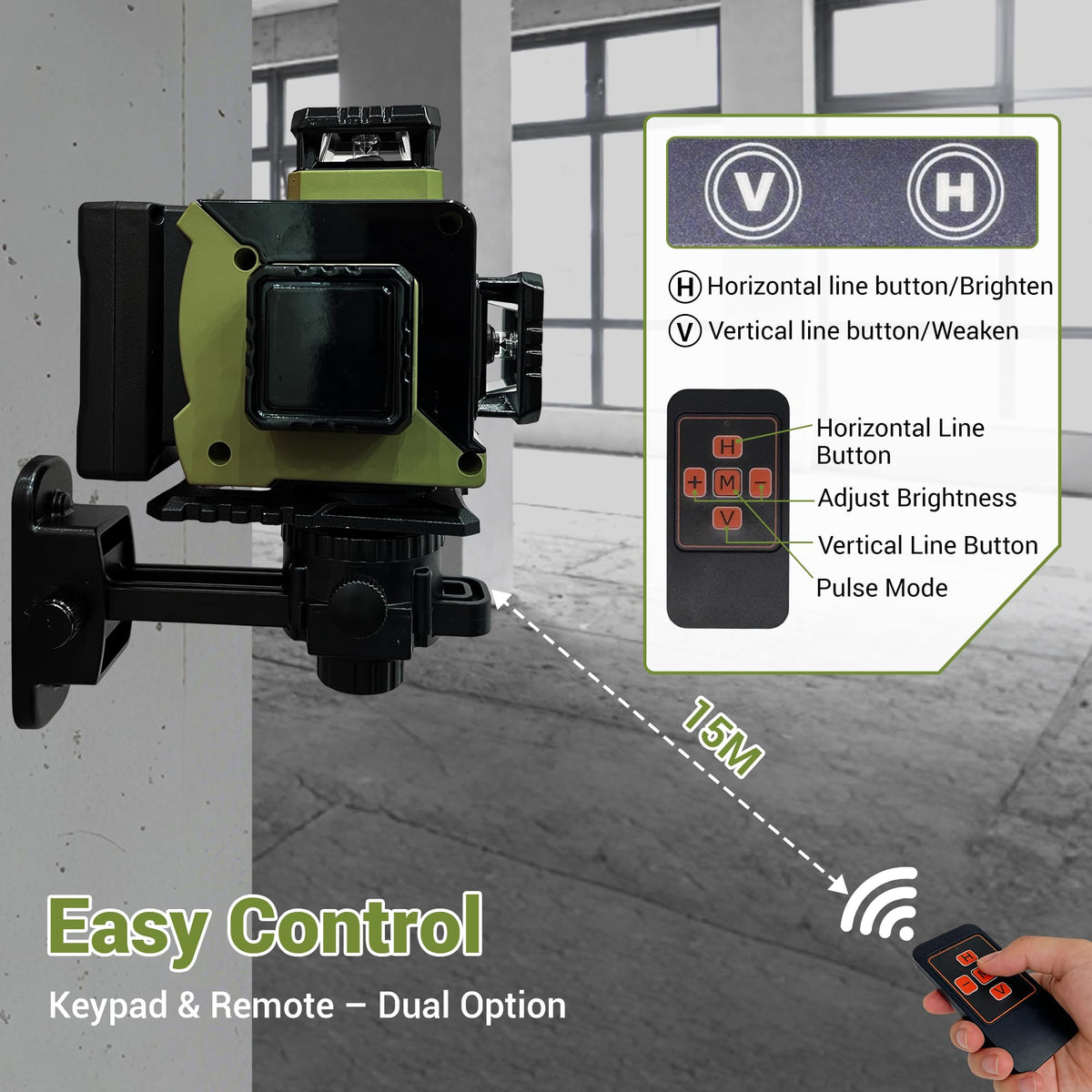 360 Self Leveling Green Laser Level with Magnetic Stand J5956