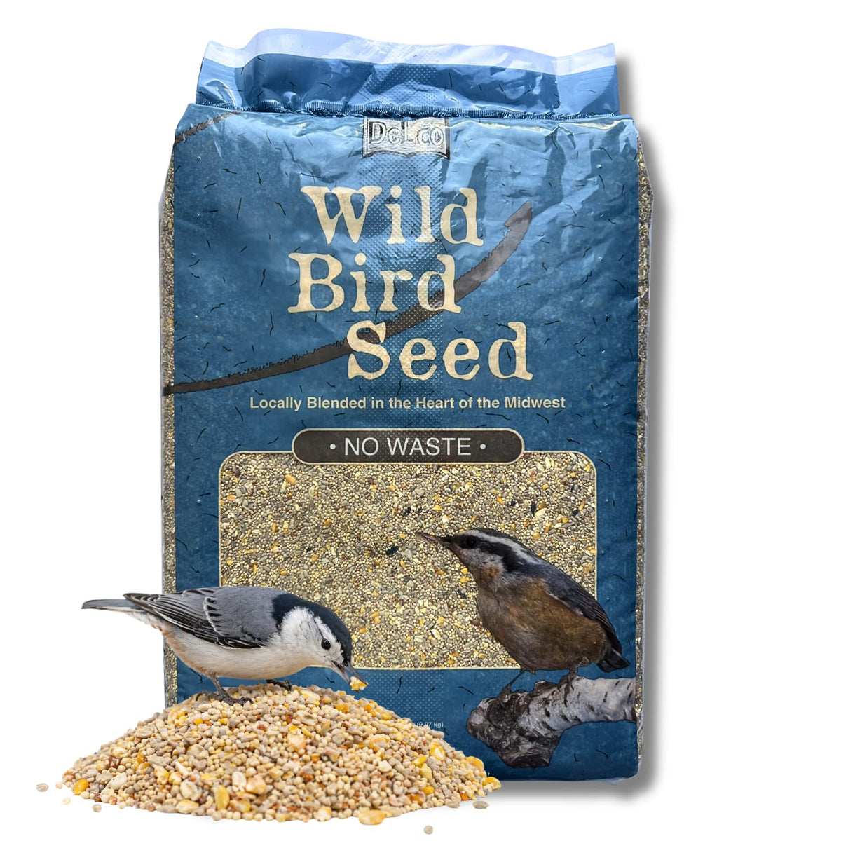 No Waste Wild Bird Seed 20 lb Bag Shell-Free Blend T4837