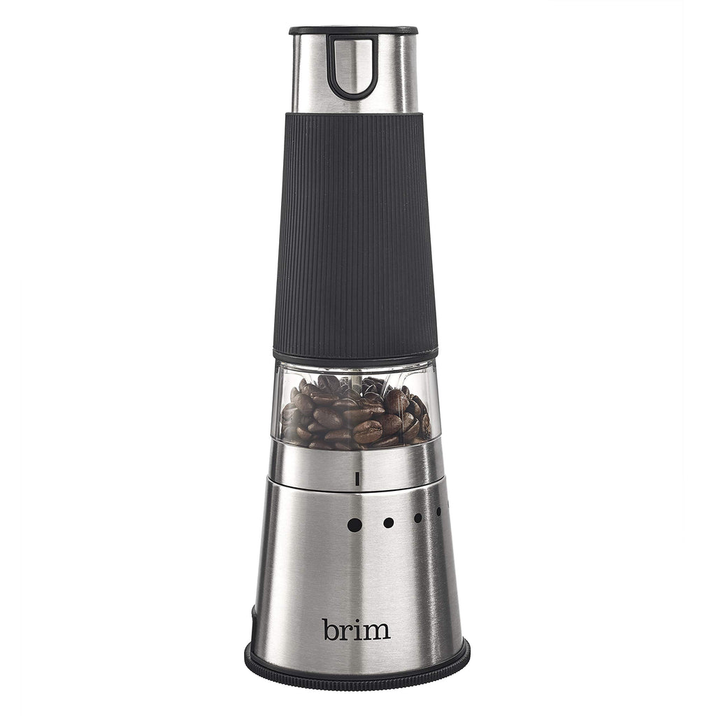 Electric Handheld Burr Coffee Grinder, 9 Grind Settings, Stainless Steel/Black H956
