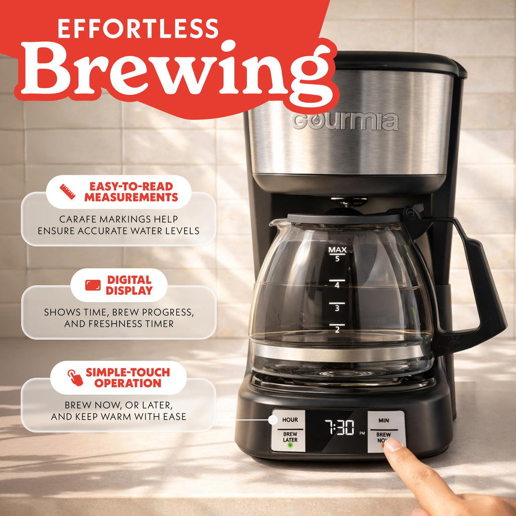 5-Cup Glass Carafe Black Drip Coffee Maker M773031