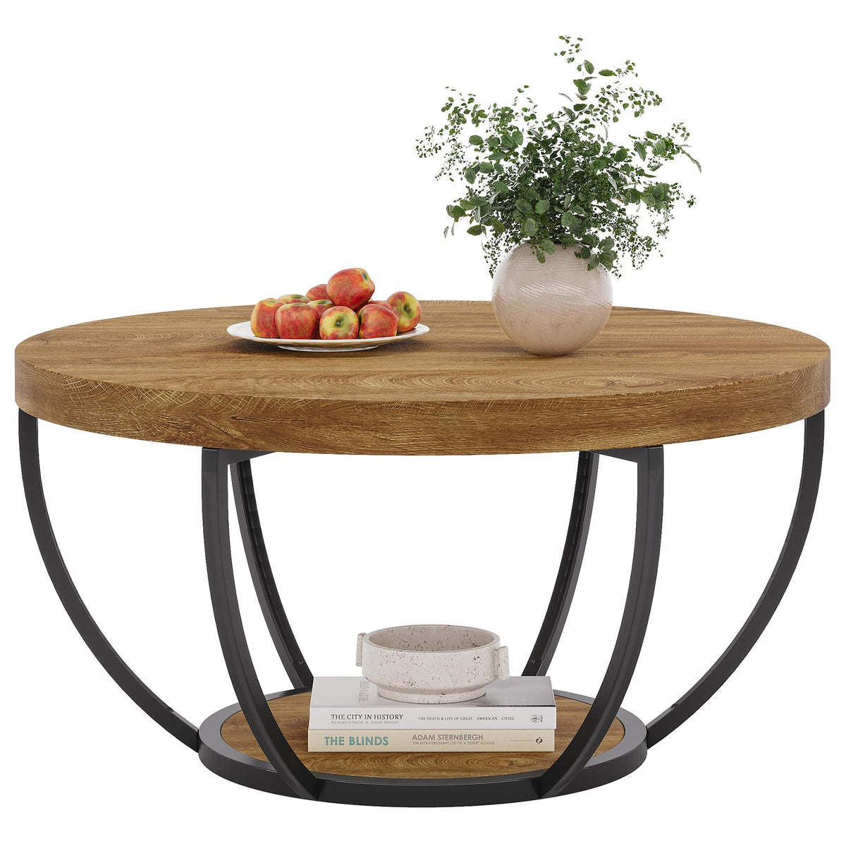 Round Coffee Table with Storage E1095