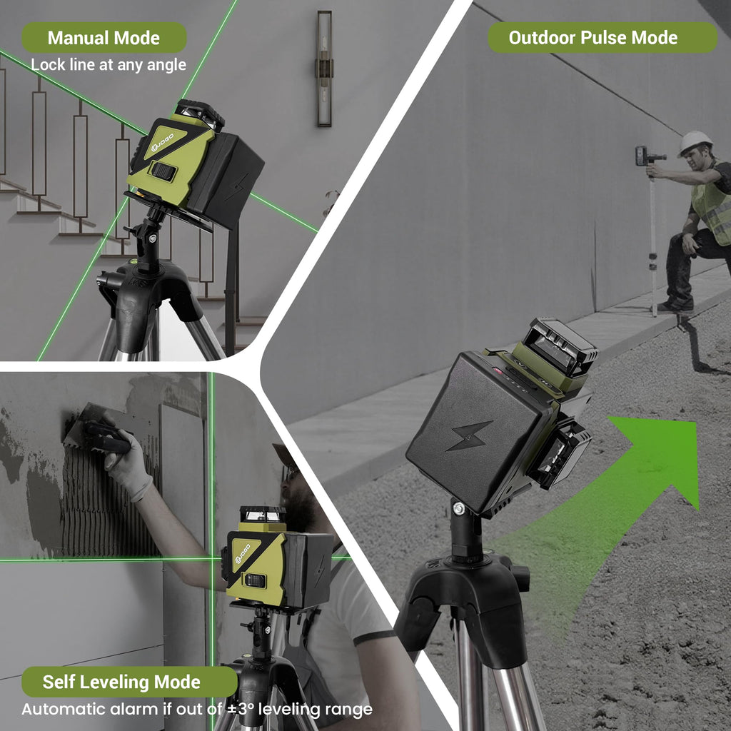 360 Self Leveling Green Laser Level with Magnetic Stand J5956