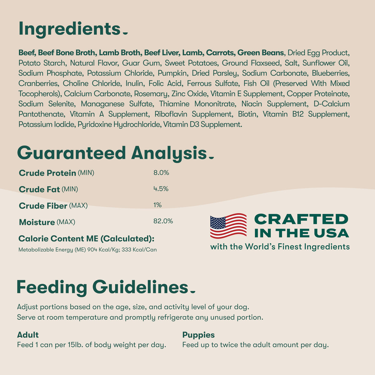 Grain Free Beef & Vegetables Wet Dog Food 12 Pack Y737