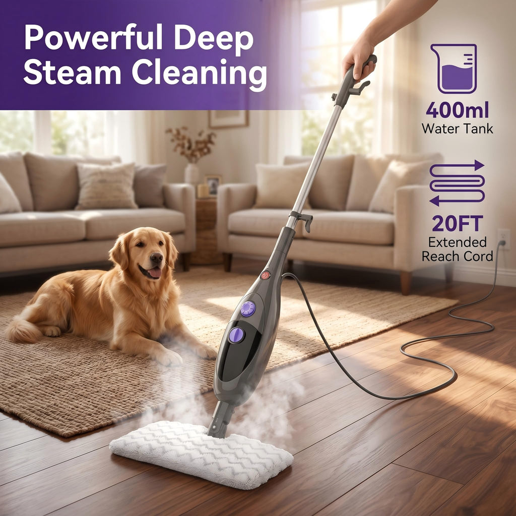 12-in-1 Steam Mop Detachable Handheld Steam Cleaner U9753