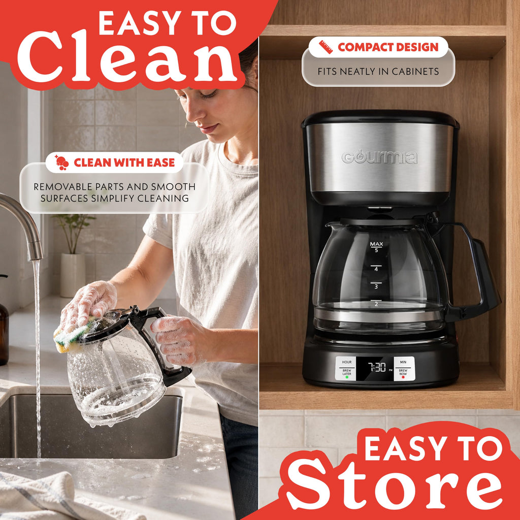 5-Cup Glass Carafe Black Drip Coffee Maker M773031