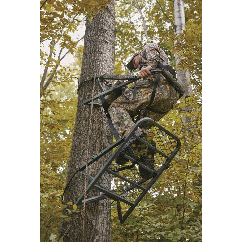 Climbing Tree Stand with Seat and Foot Platform H500