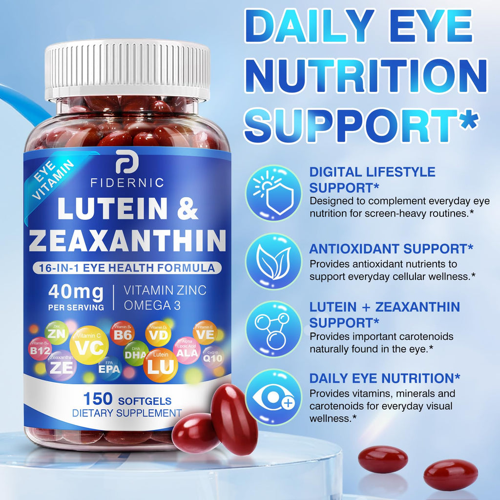 Lutein and Zeaxanthin Eye Vitamins 150 Softgels X88952