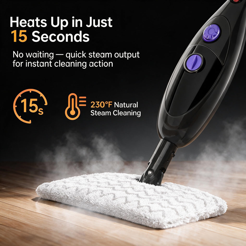 12-in-1 Steam Mop Detachable Handheld Steam Cleaner U9753