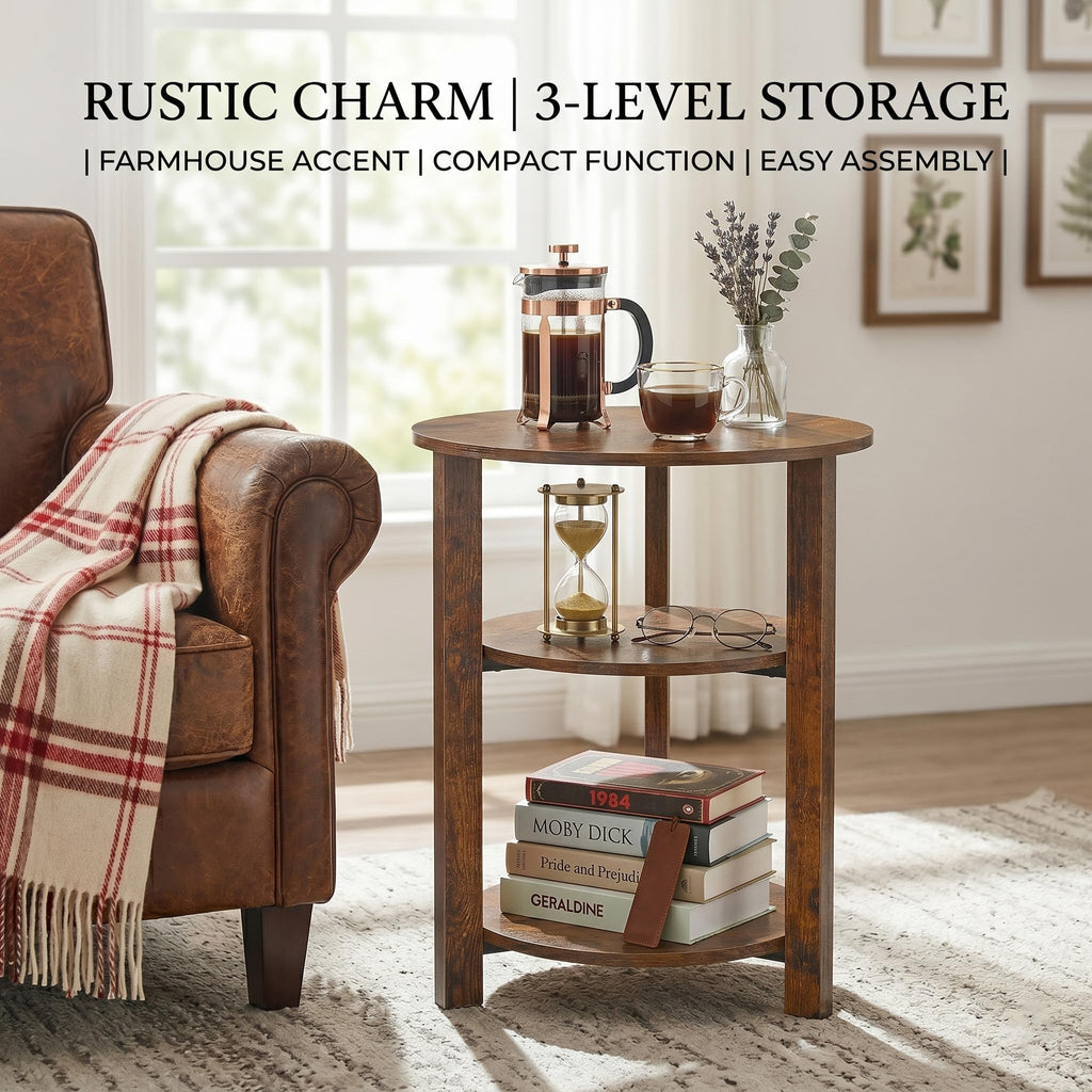 3-Tier Round Side Table Q116