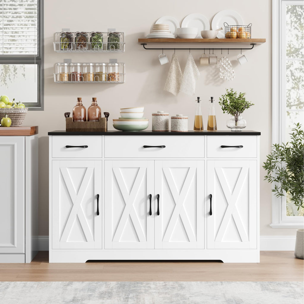 White Kitchen Buffet Sideboard Storage Cabinet K27977