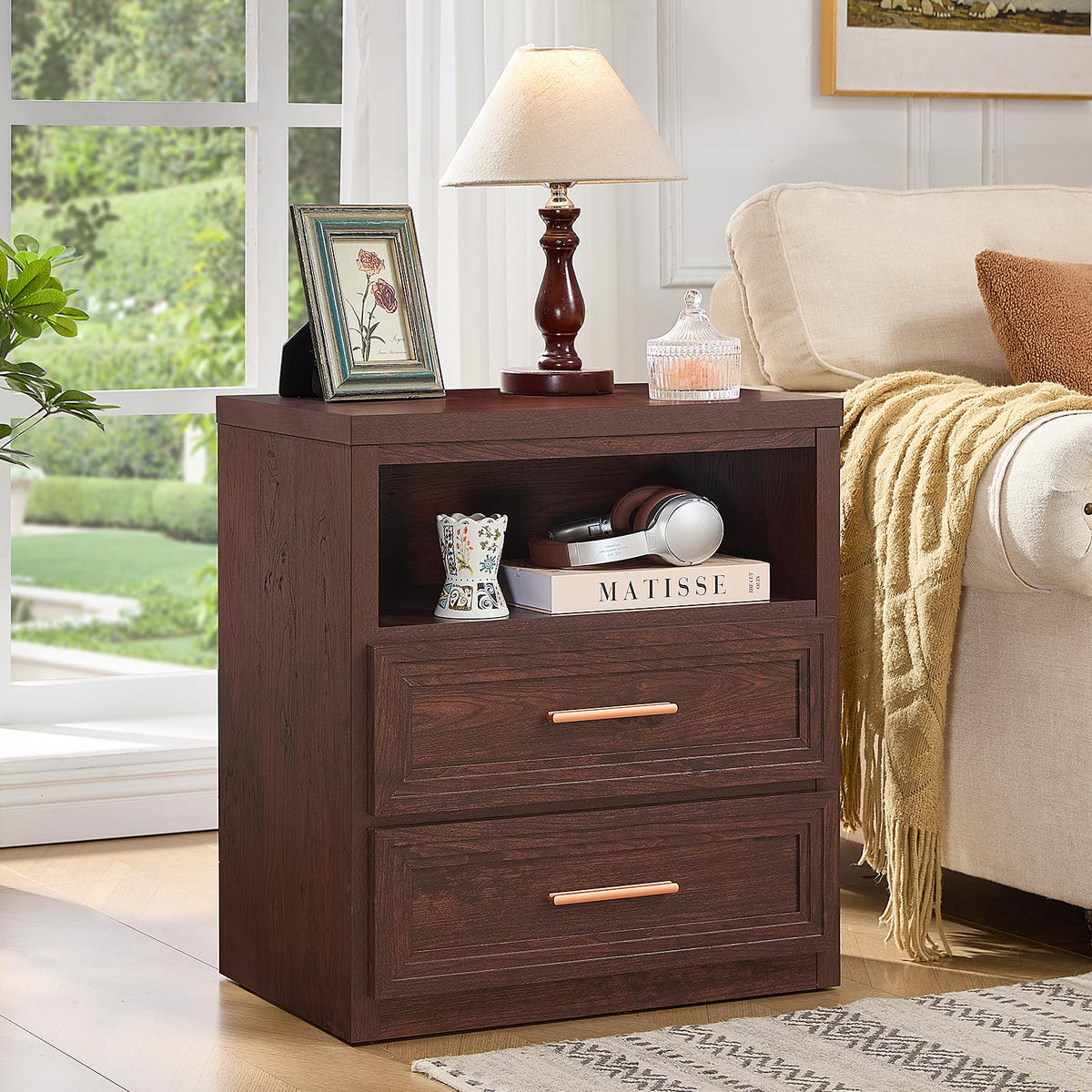 24'' Wide 2 Drawer Wood Nightstand K78257