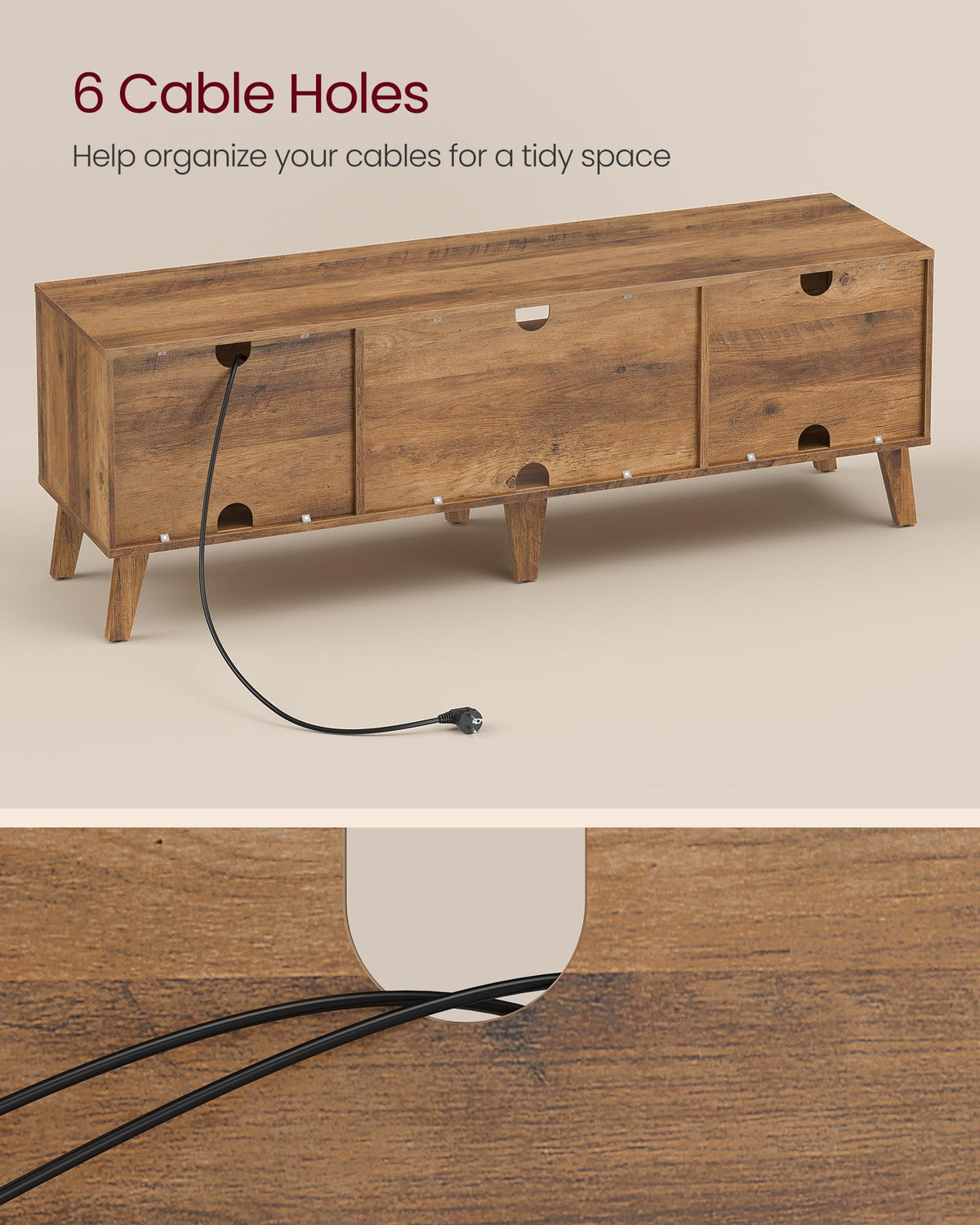 TV Stand with Adjustable Shelf C159