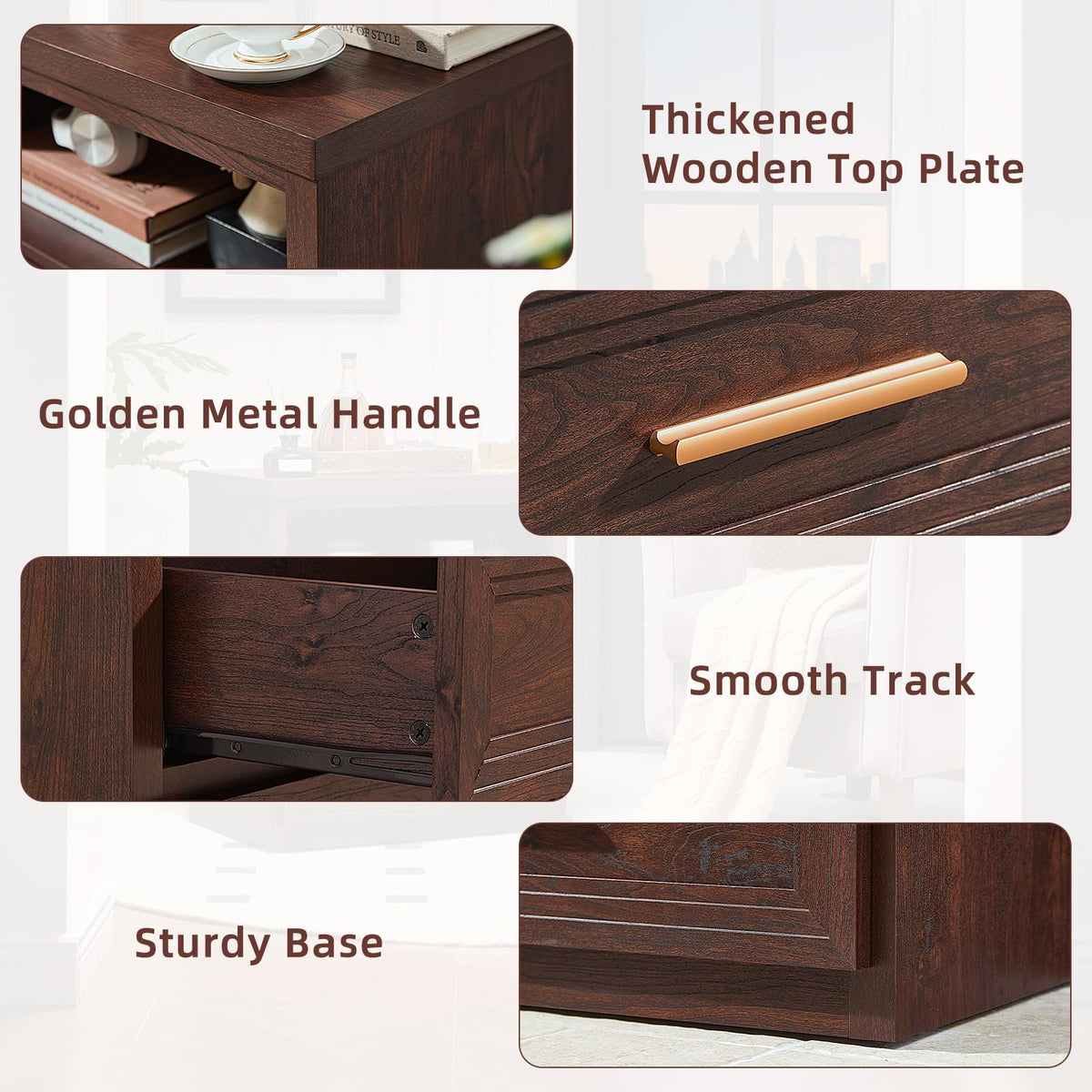 24'' Wide 2 Drawer Wood Nightstand K78257