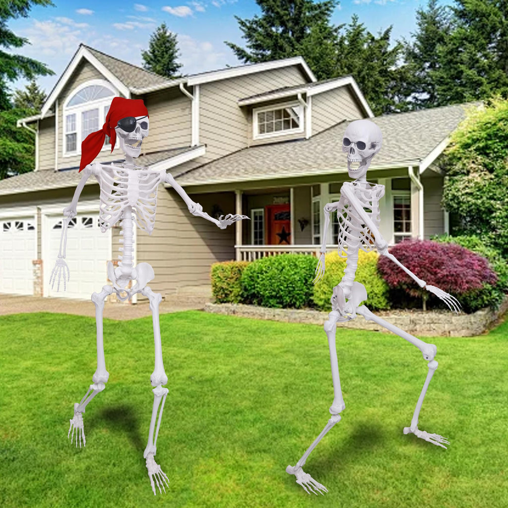 5.4Ft Posable Life Size Skeletons with Movable Joints W850424