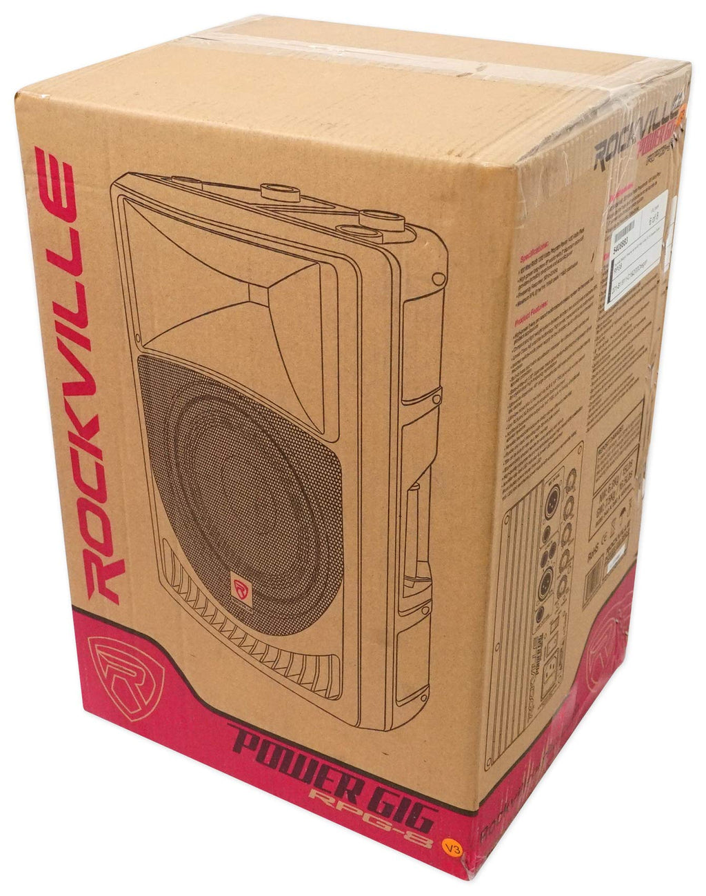 8" Powered PA Speaker System 2-Pack H190