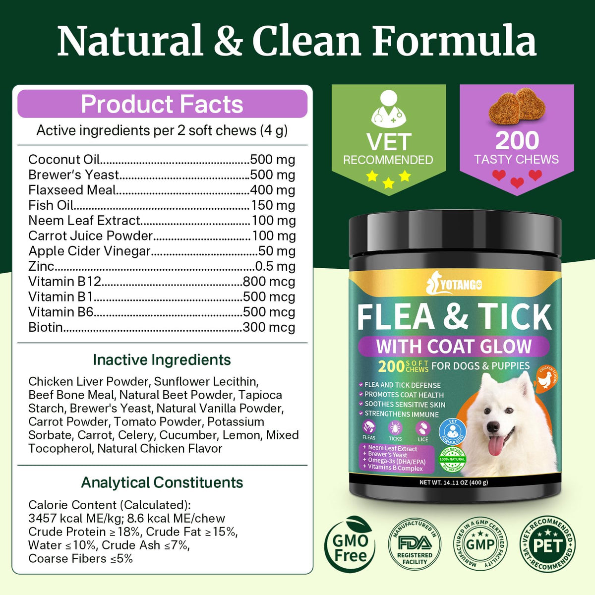 Dog Flea and Tick Prevention Chewables S3732