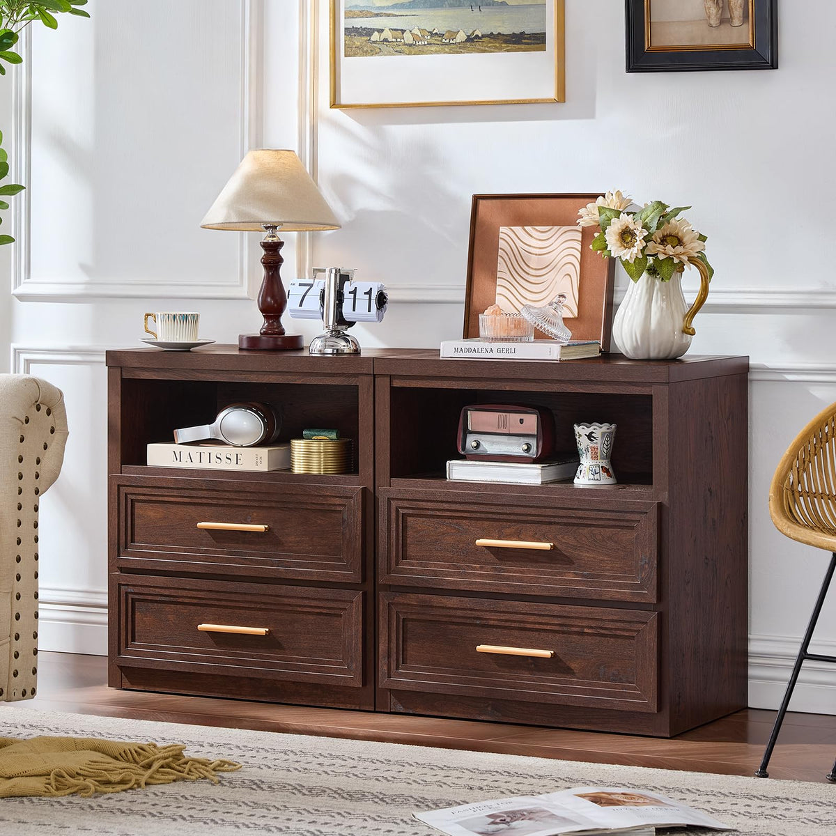 24'' Wide 2 Drawer Wood Nightstand K78257