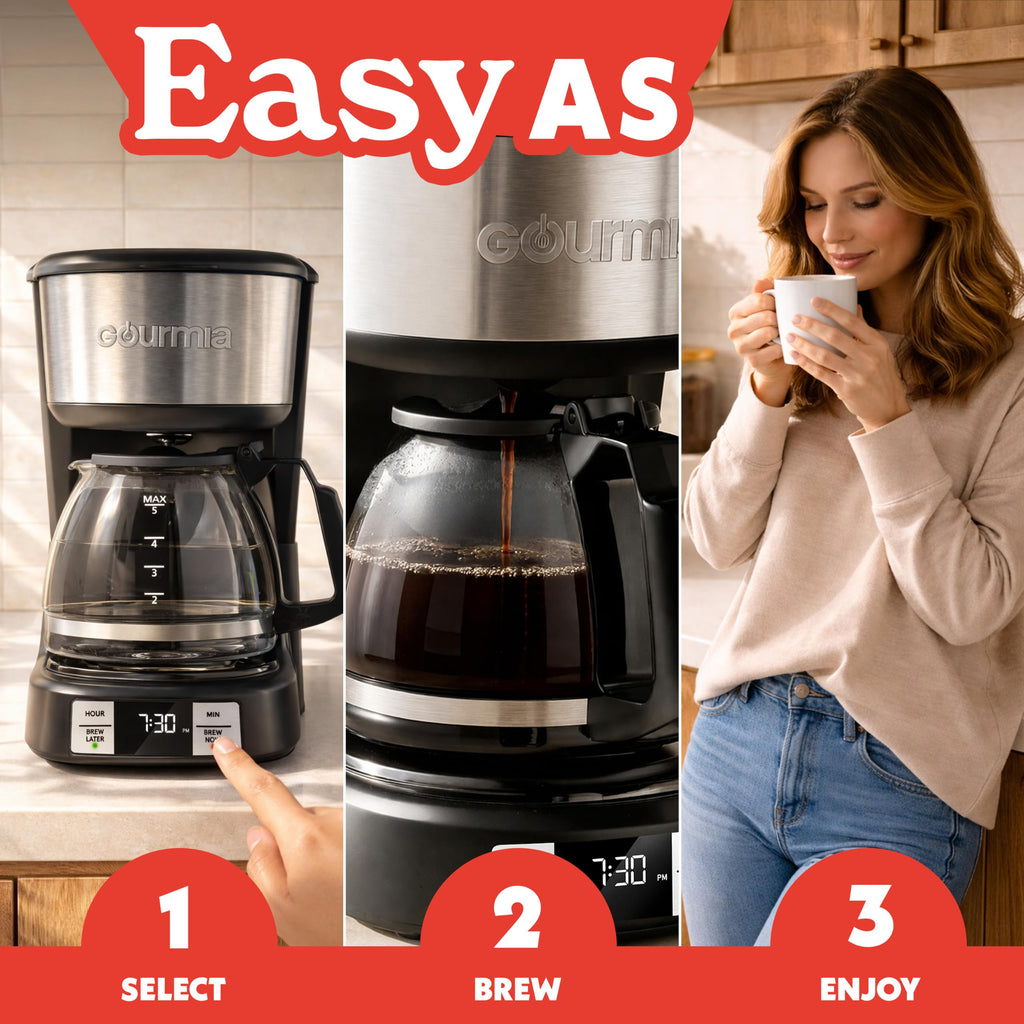 5-Cup Glass Carafe Black Drip Coffee Maker M773031