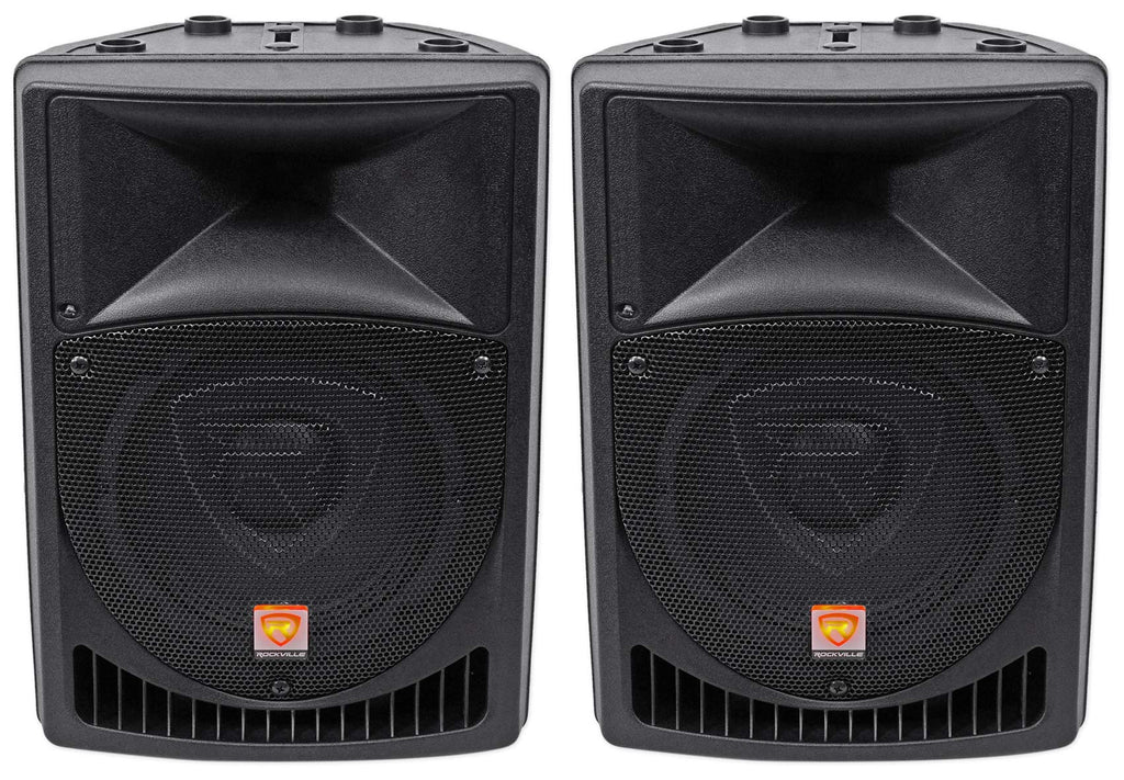 8" Powered PA Speaker System 2-Pack H190