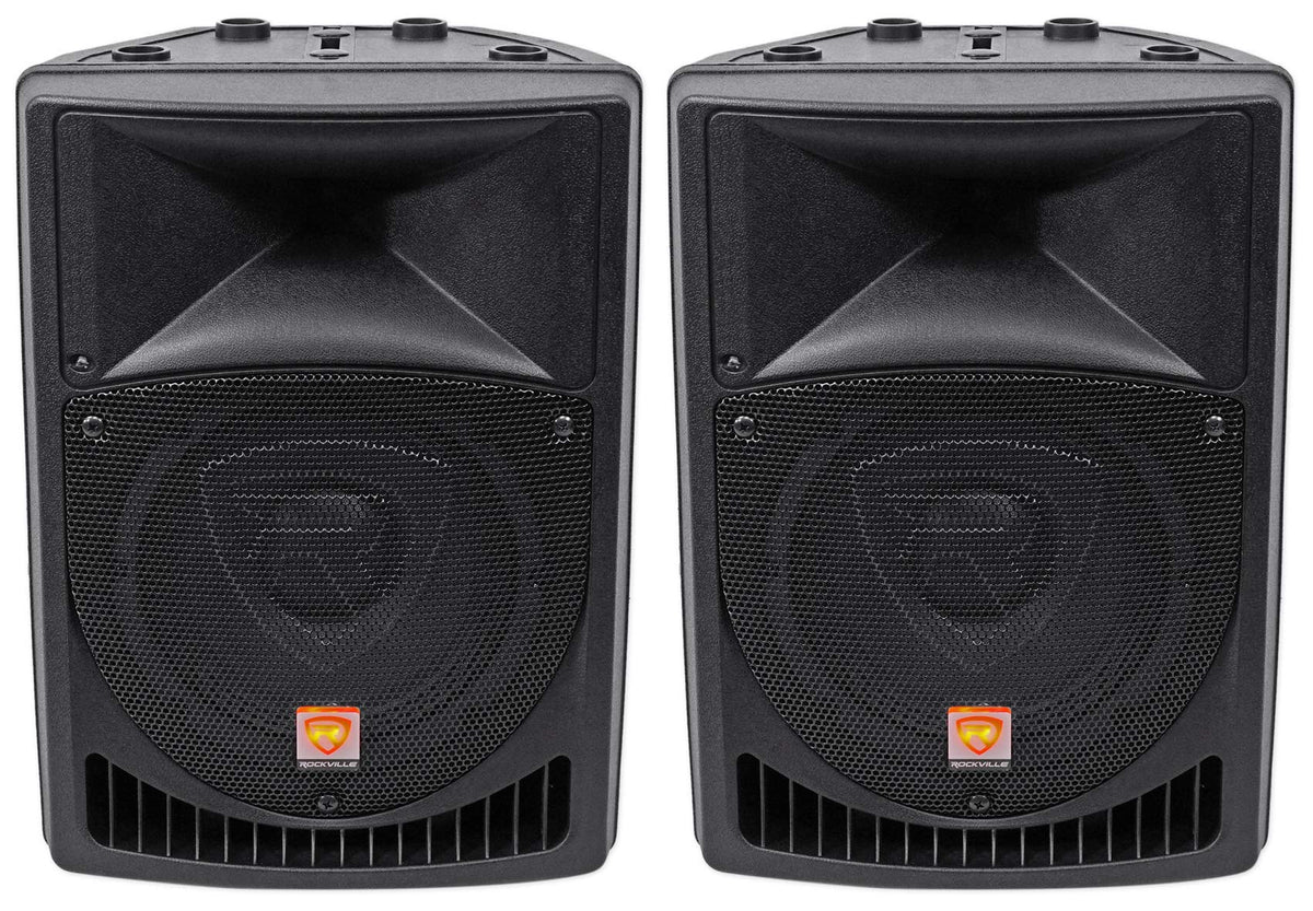 8" Powered PA Speaker System 2-Pack H190