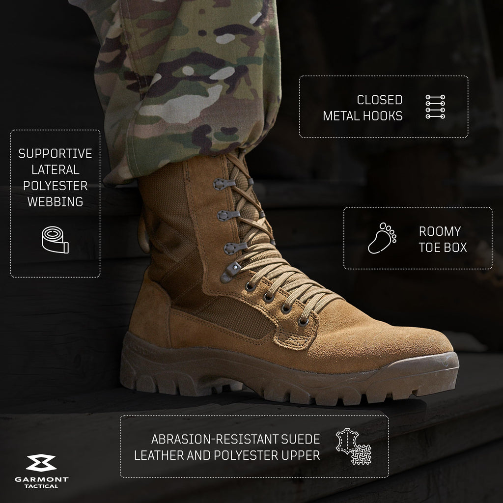 Suede Leather Military Boots N554