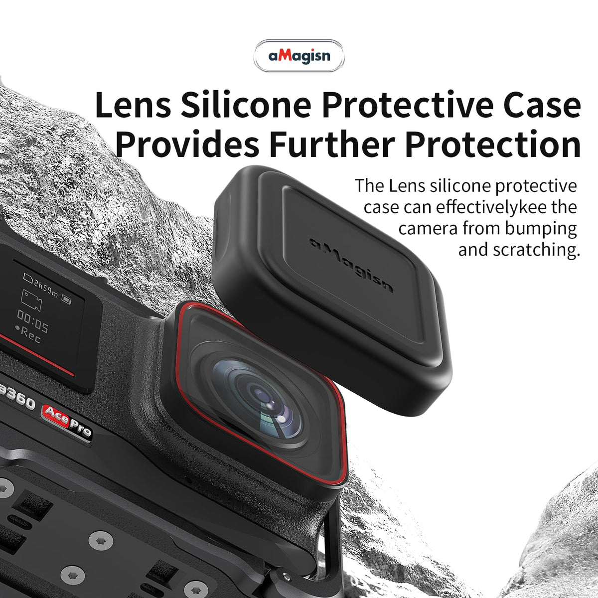 Aluminum Metal Frame Cage Case Bag with Silicone Lens Cap Screen Protector Camera Accessories Kit R342