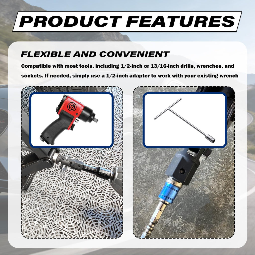 Scissor Jack Adapter for 1/2" Impact Drills or 13/16" Lug Wrench T8284