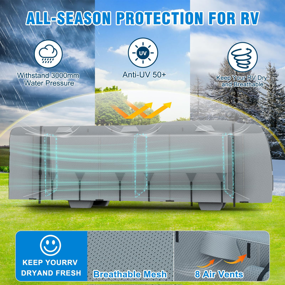 37'-40' Class A Motorhome RV Cover Z70318