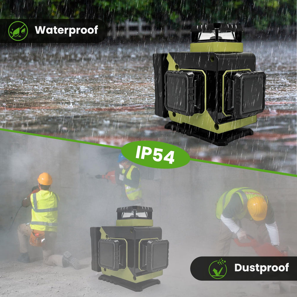 360 Self Leveling Green Laser Level with Magnetic Stand J5956