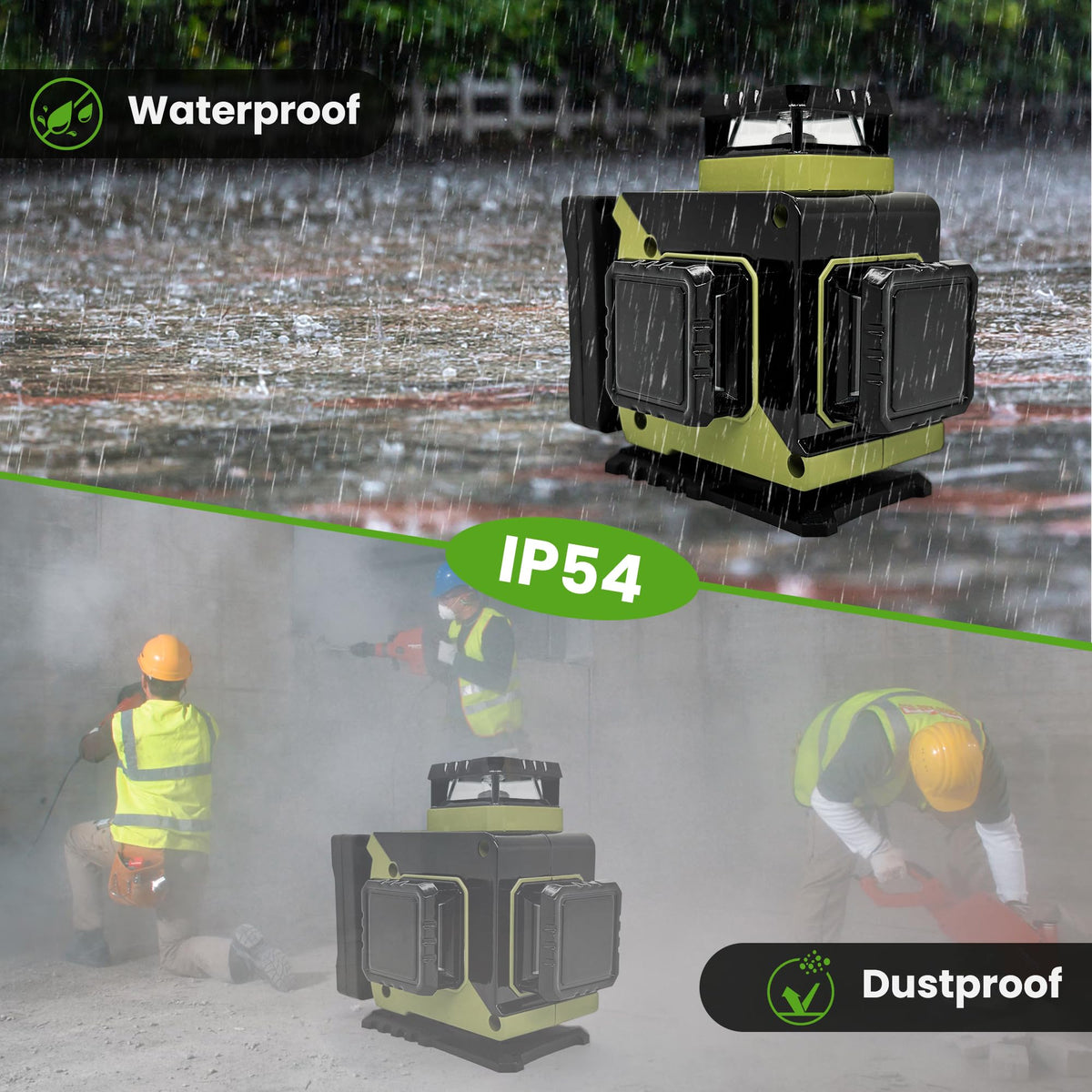 360 Self Leveling Green Laser Level with Magnetic Stand J5956