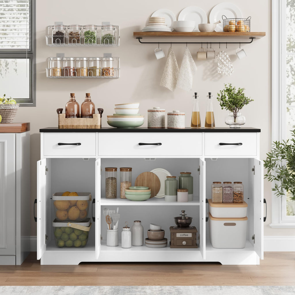White Kitchen Buffet Sideboard Storage Cabinet K27977