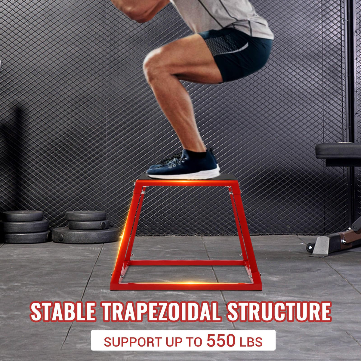 Adjustable Steel Plyometric Jump Box Set M13965