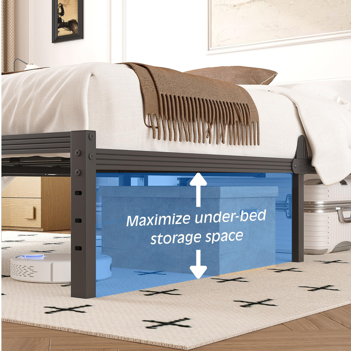 Queen Metal Platform Bed Frame T627049