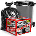 55-60 Gallon Heavy Duty Trash Bags, 50 Count, Black, 2.5 Mil N870289