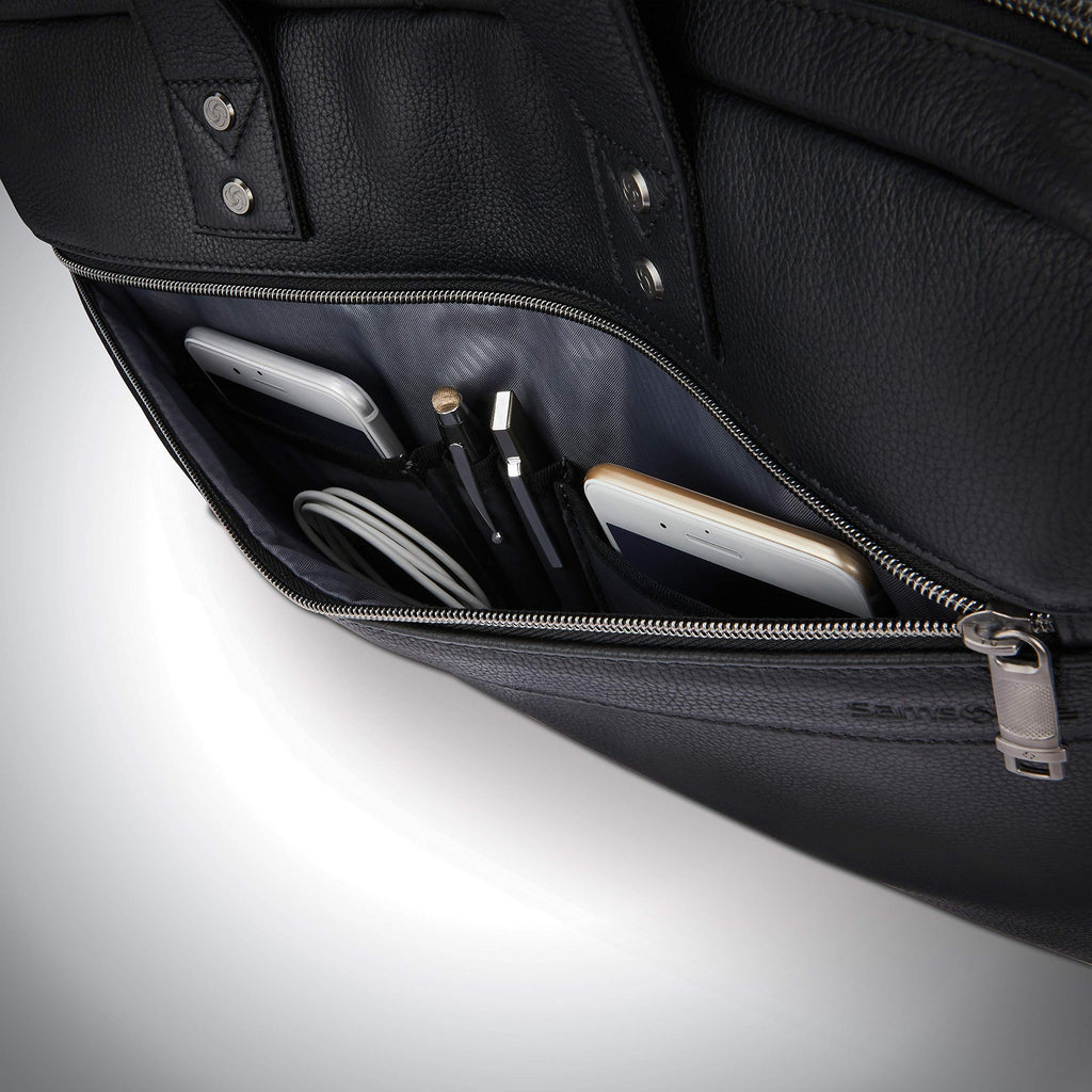 Black Leather Slim Brief D709309