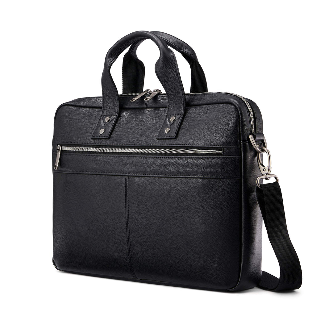Black Leather Slim Brief D709309